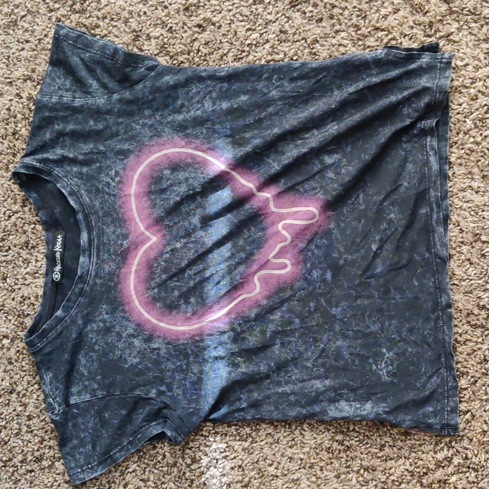 Distressed Heart Crop Top
